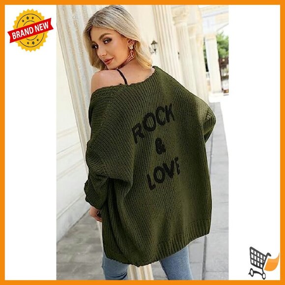 Soft Long Sleeve Open Front Cardigan Sweater Oversized Loose Fit - Picture 6 of 8